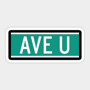 Ave U Sticker